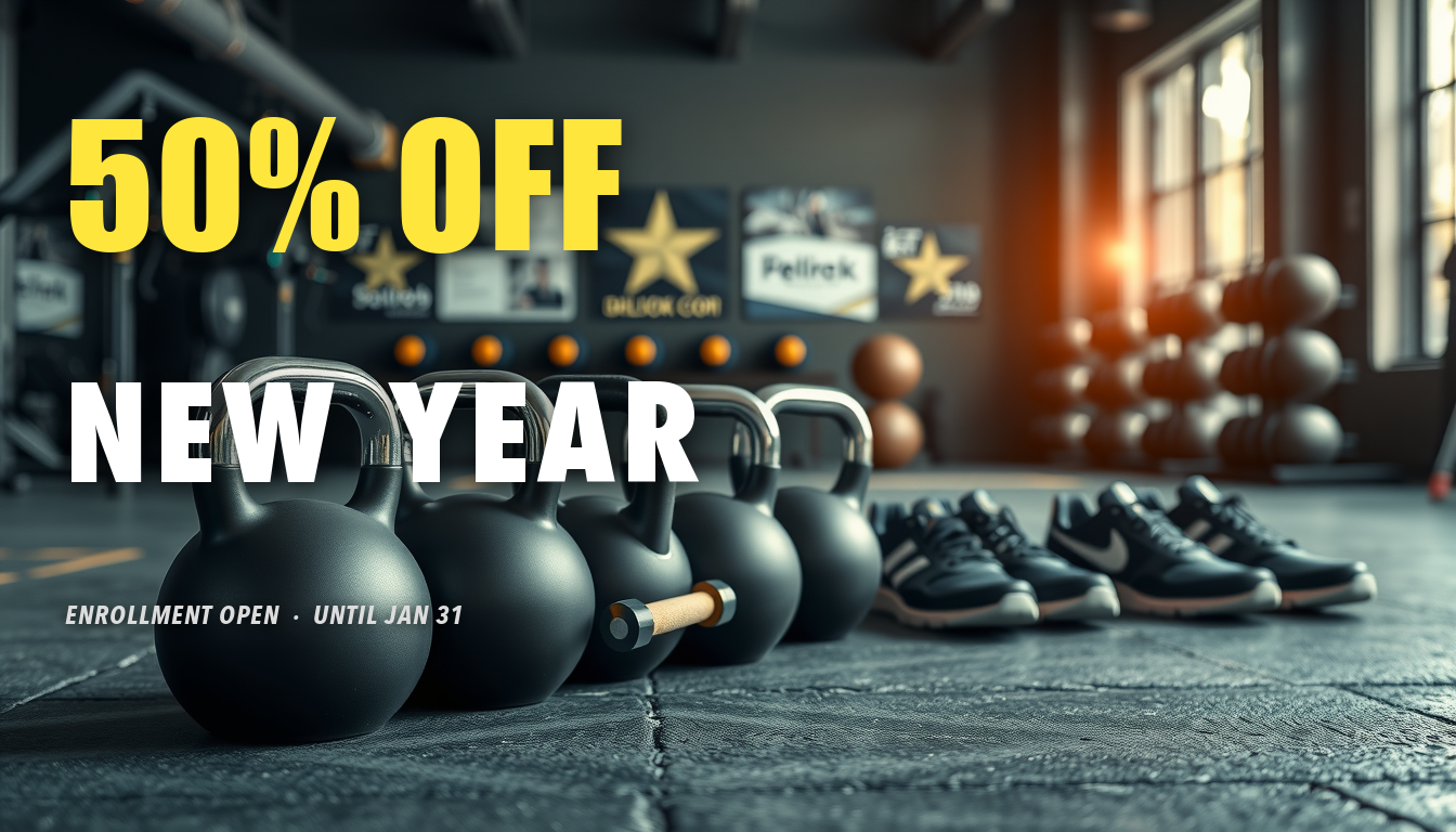 Banner New Year Gym generado por QDS Intelligence